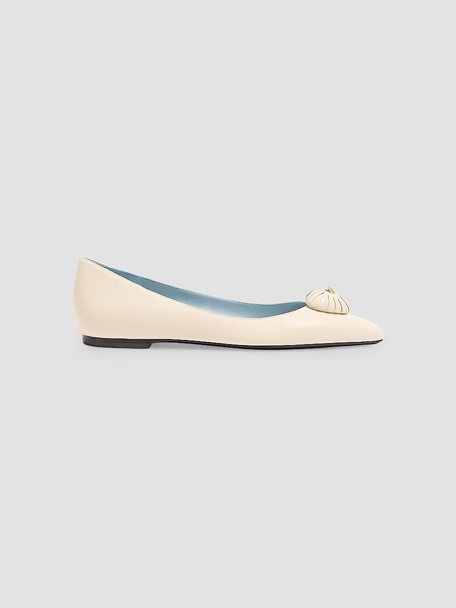 Valentino Women's Coeur Royal Kidskin Ballerinas - Butter - Size 8