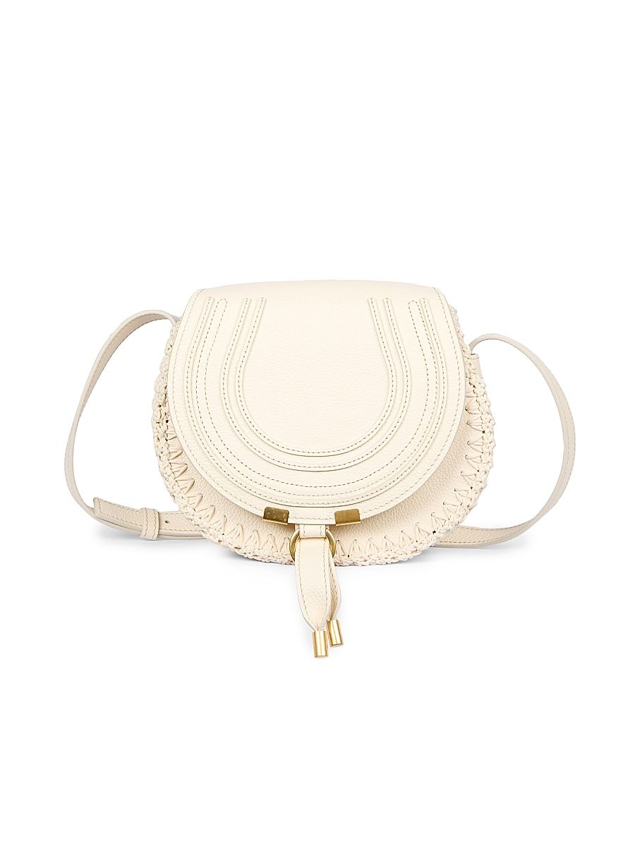 Women's Small Marcie Leather Crossbody Bag - White