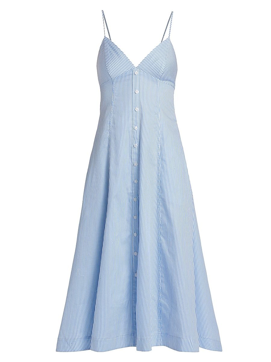 Women's Honor Cami Midi-Dress - Blue Hydrangea Stripe - Size 4