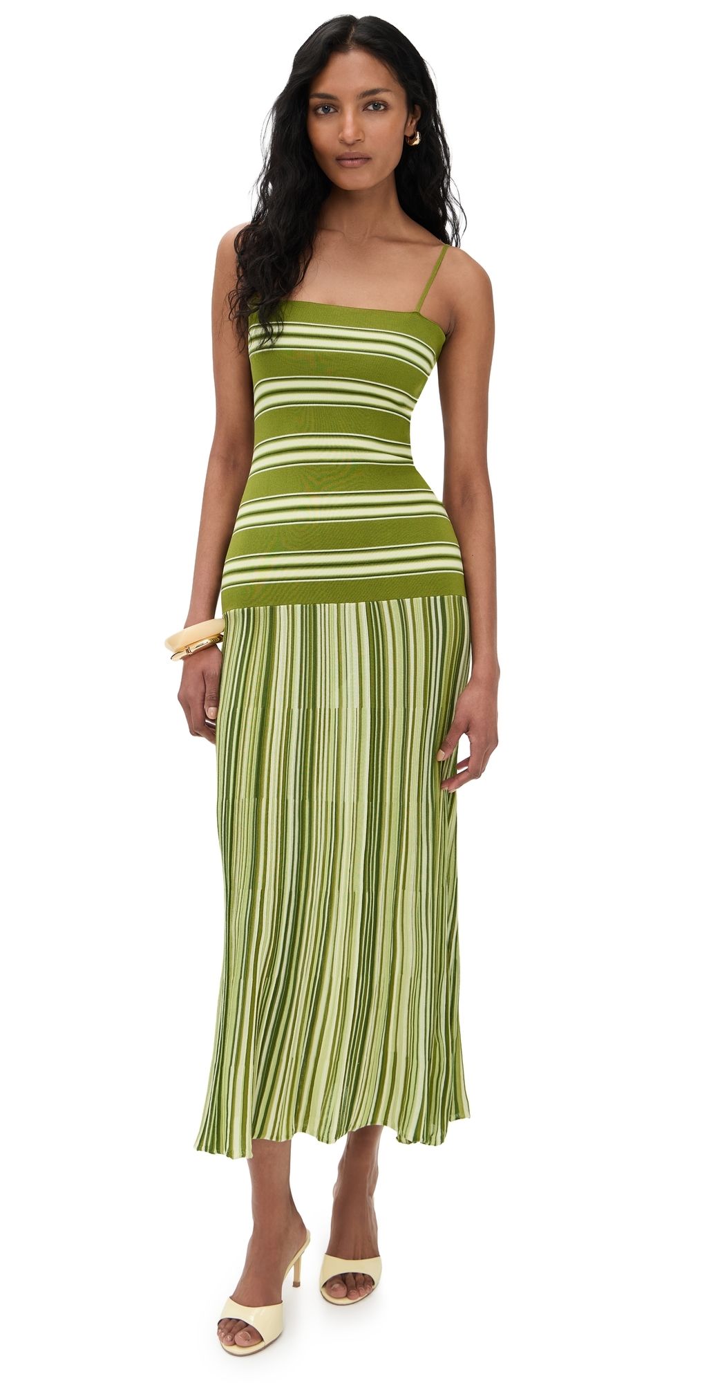 FAITHFULL Esenia Knit Dress Ombre Stripe Macro Juniper 8