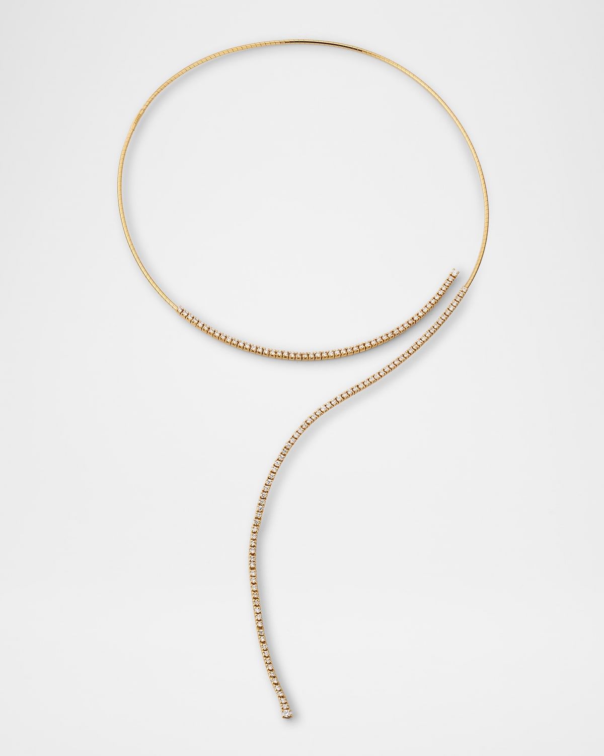 18k Yellow Gold Diamond Wrap Necklace