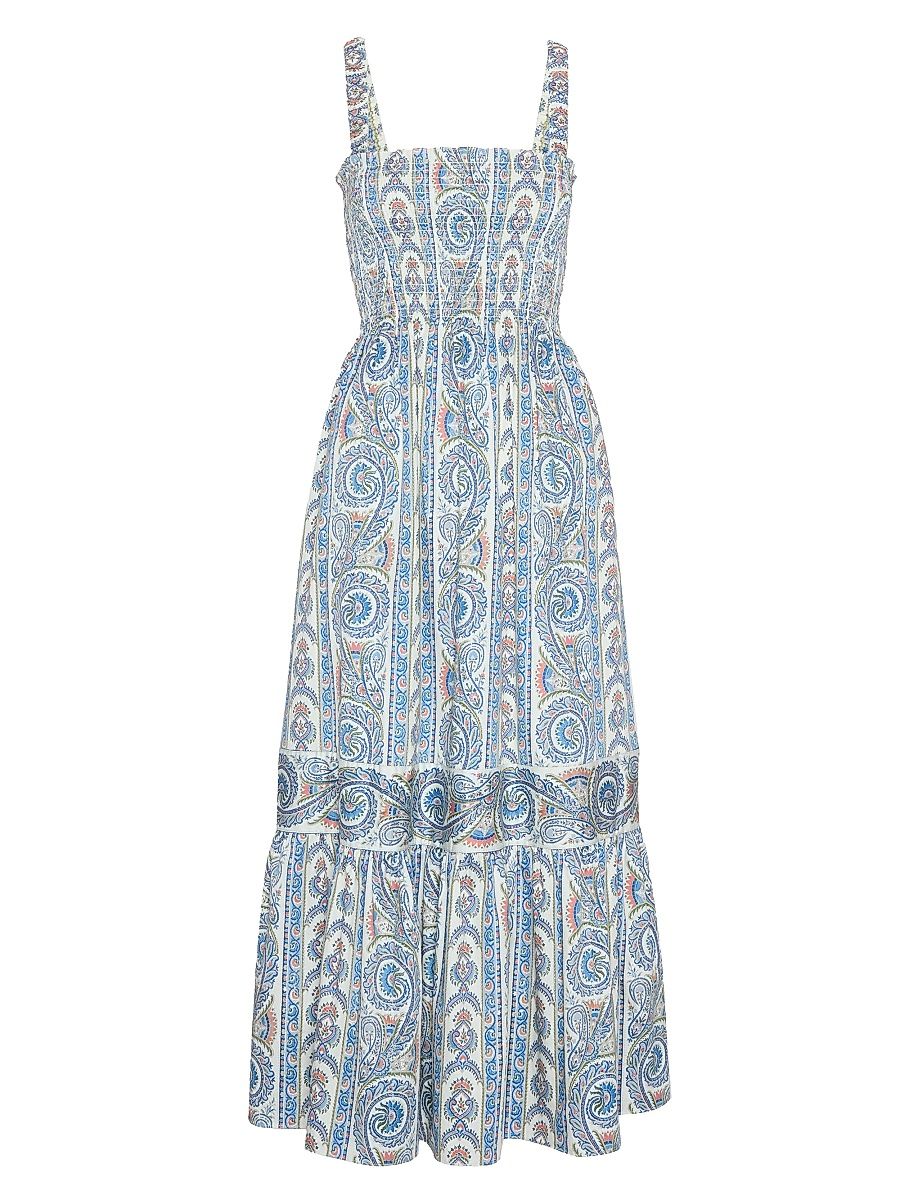 Women's The Anjuli Nap Dress - Blue Corsica Paisley - Size XL