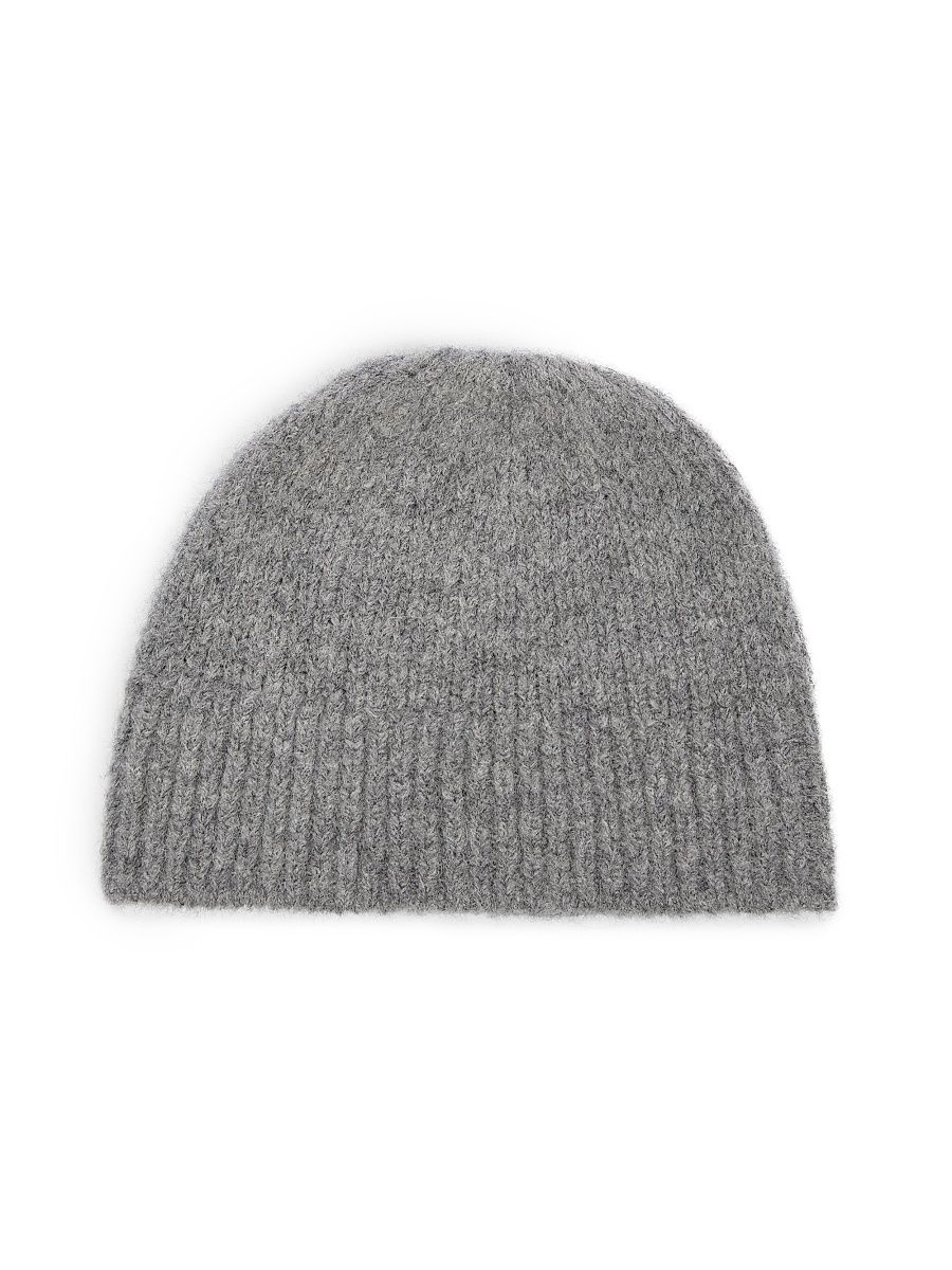 Men's Moss Alpaca-Wool Beanie - Mid Grey