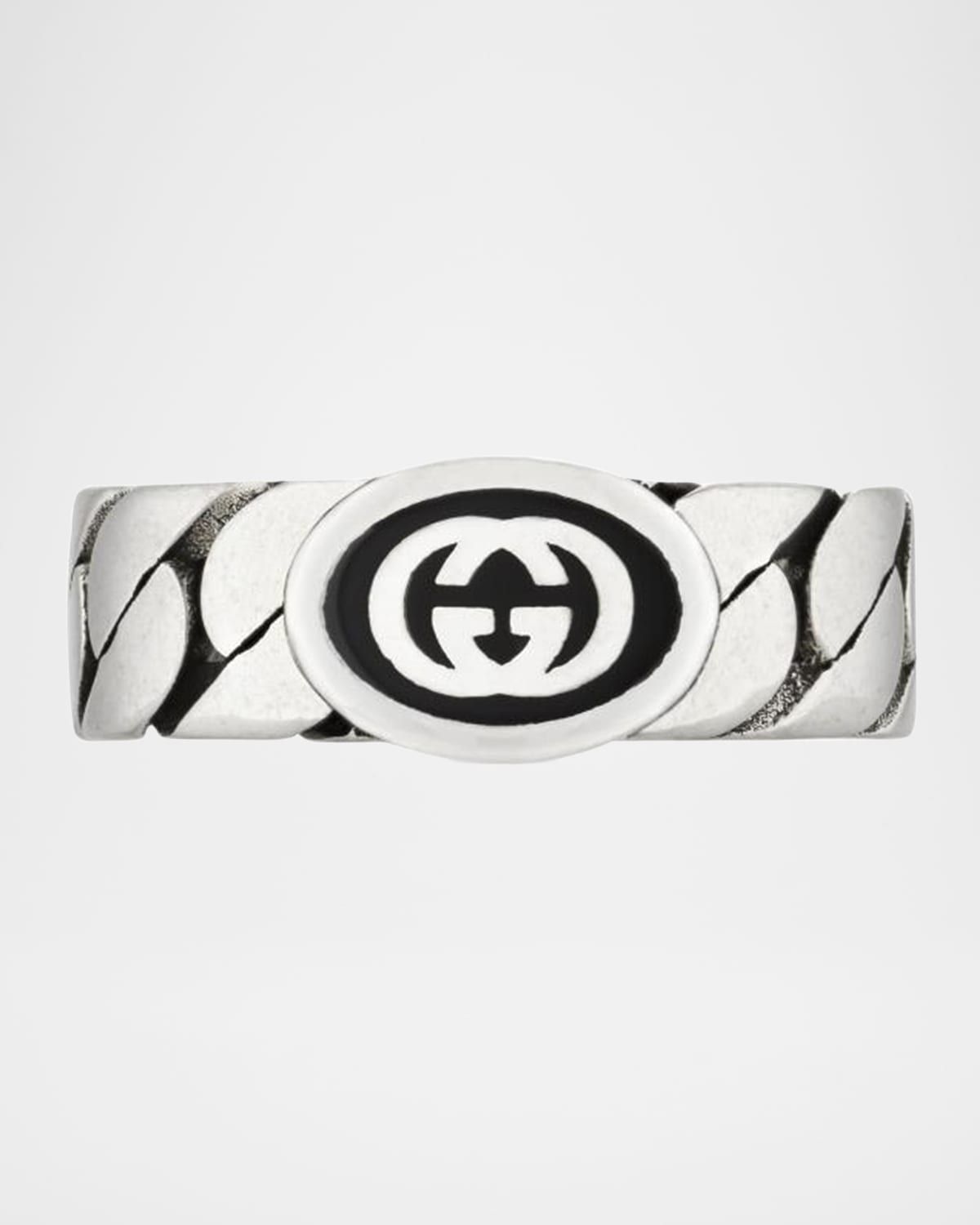 Men & apos;s Interlocking G Sterling Silver Ring