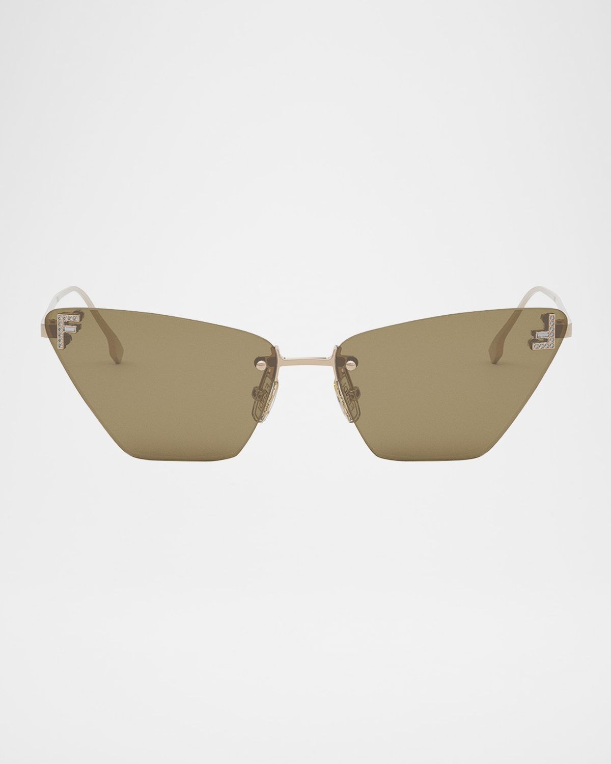 FE4160US Cat-Eye Crystalized Logo Sunglasses