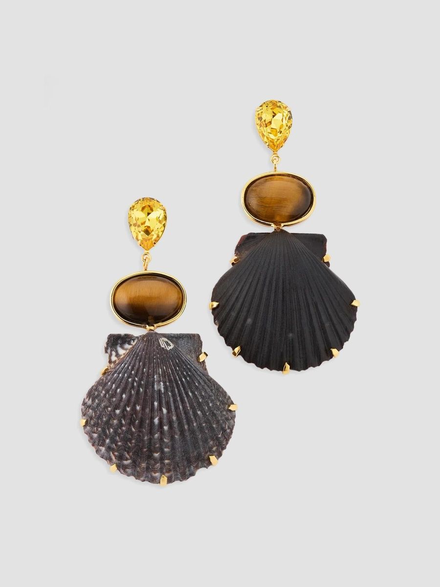 Jennifer Behr Women's Augustine 18K-Gold-Plated & Mixed-Media Drop Earrings - Tiger Eye