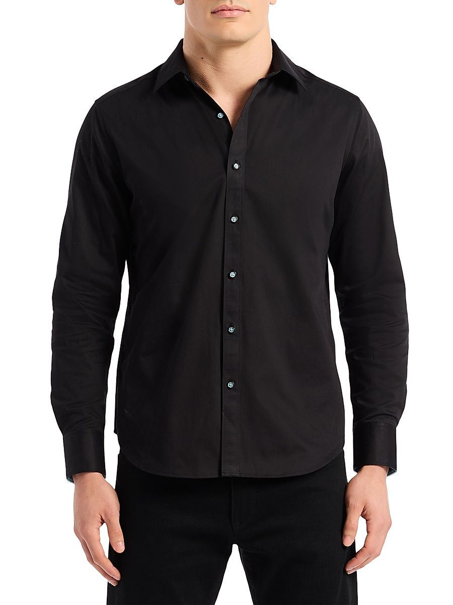 Men's Ride The Line Button-Front Shirt - Charcoal - Size XXL