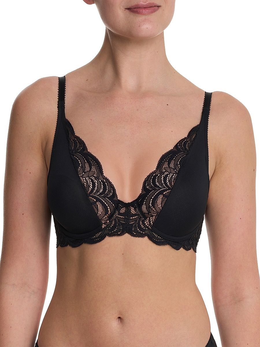 Women's Persuasion Lace Convertible Plunge T Shirt Bra - Black - Size 38B