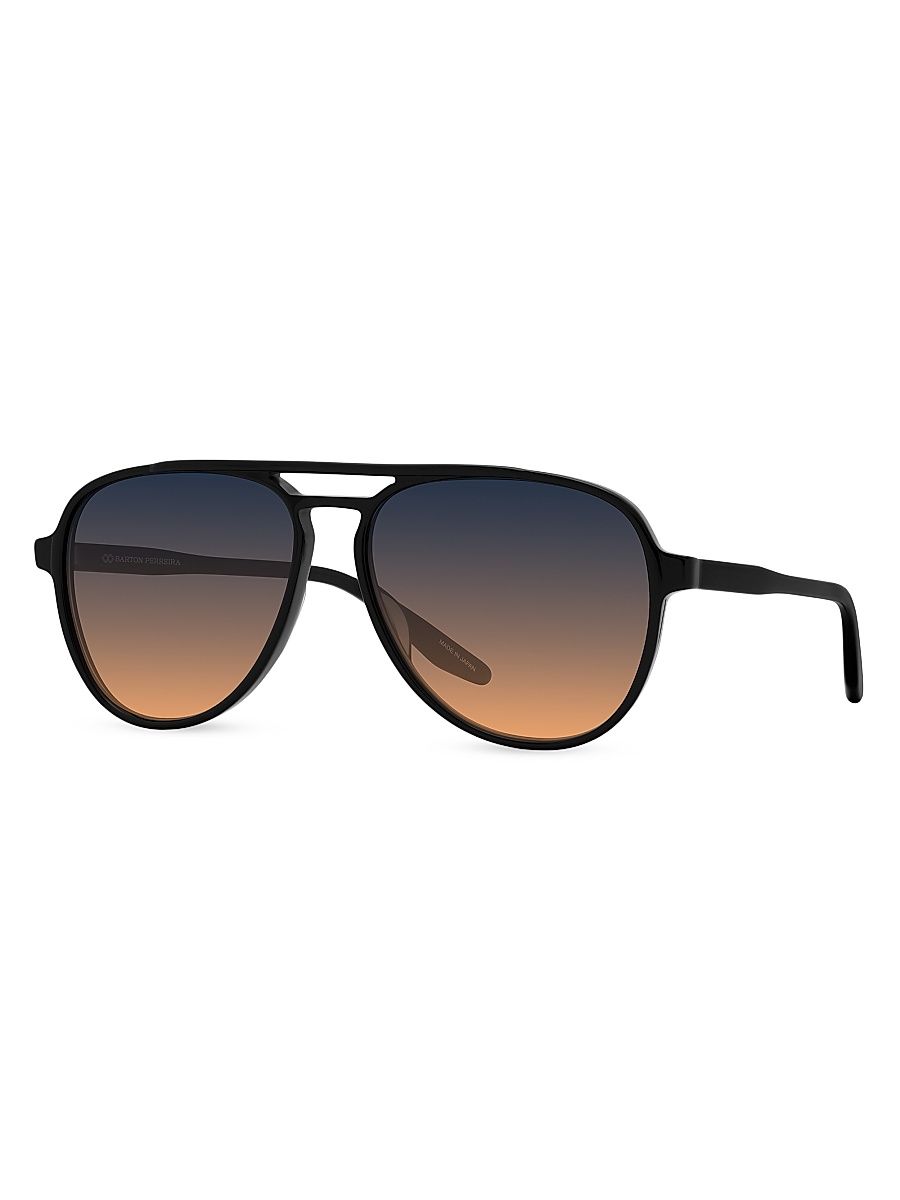 Women's Hartmann 58MM Aviator Sunglasses - Black Night Fever