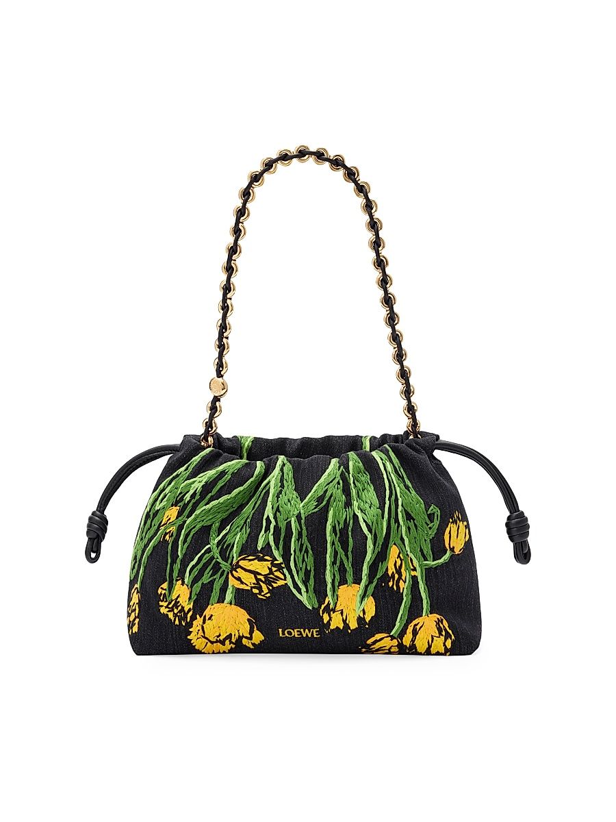 Women's LOEWE x Paula's Ibiza Flamenco Tulip Shoulder Bag - Black