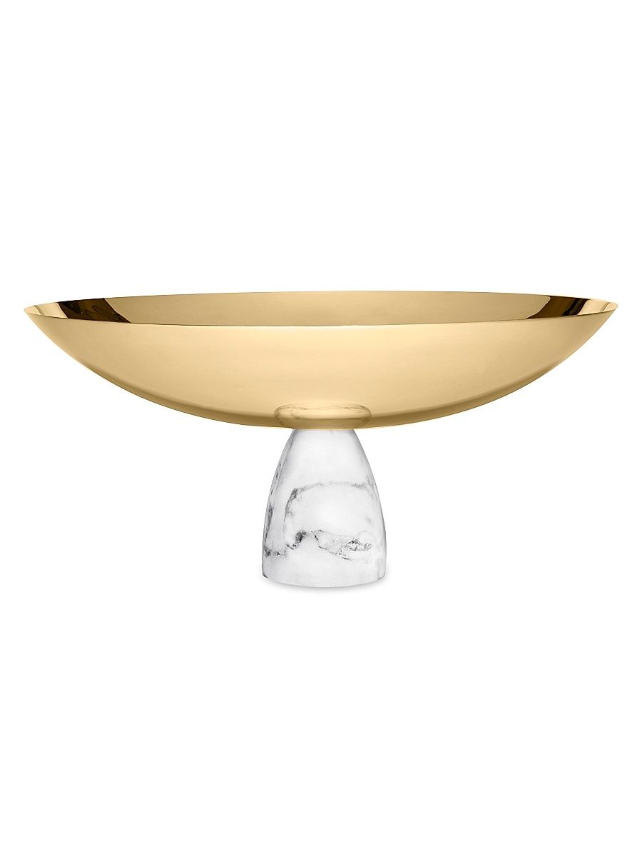 Coluna Carrara Marble & Steel Fruit Bowl