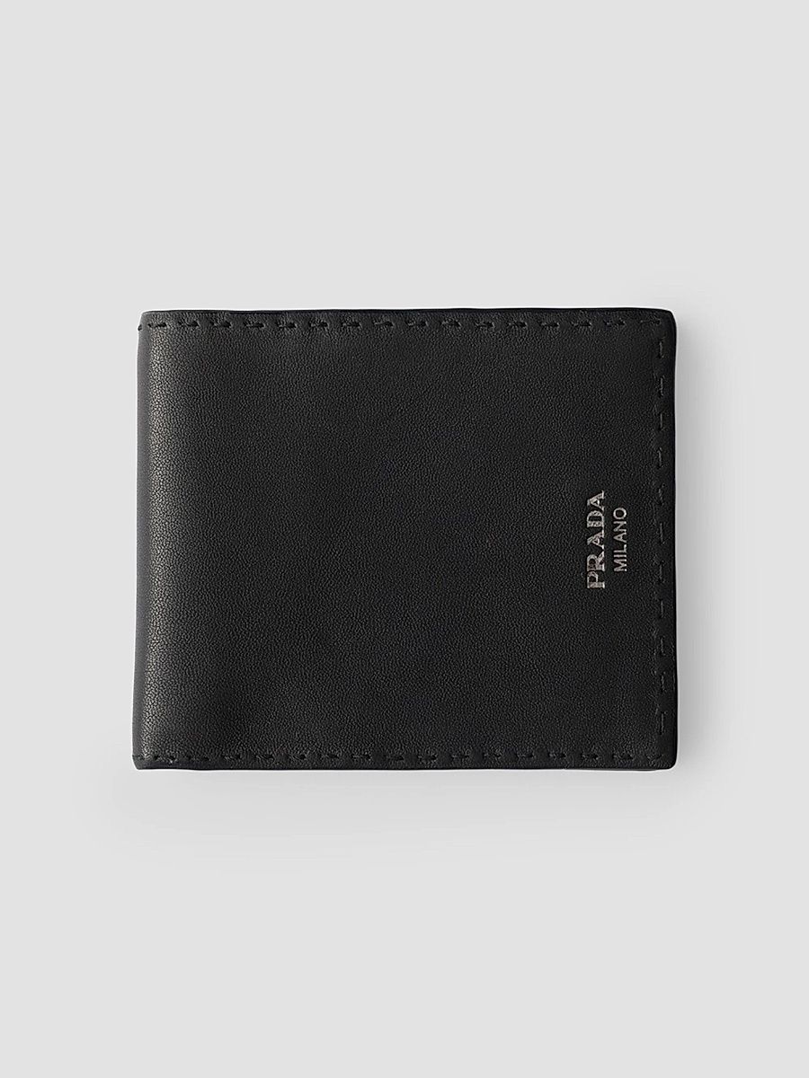 Men's Antiqued Leather Wallet - Black