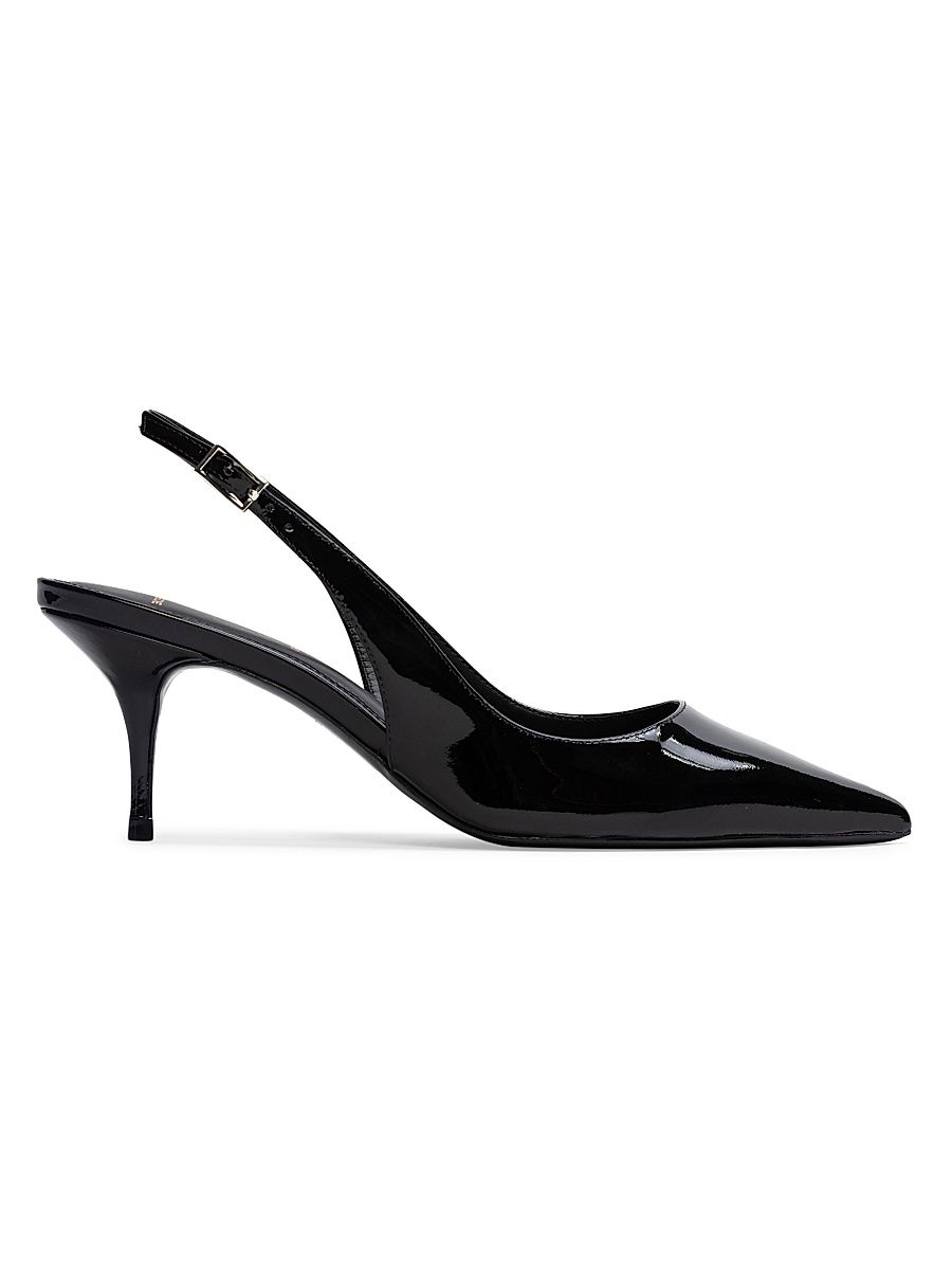 Women's Alloy 65MM Patent Pumps - Black Patent Leather - Size 9