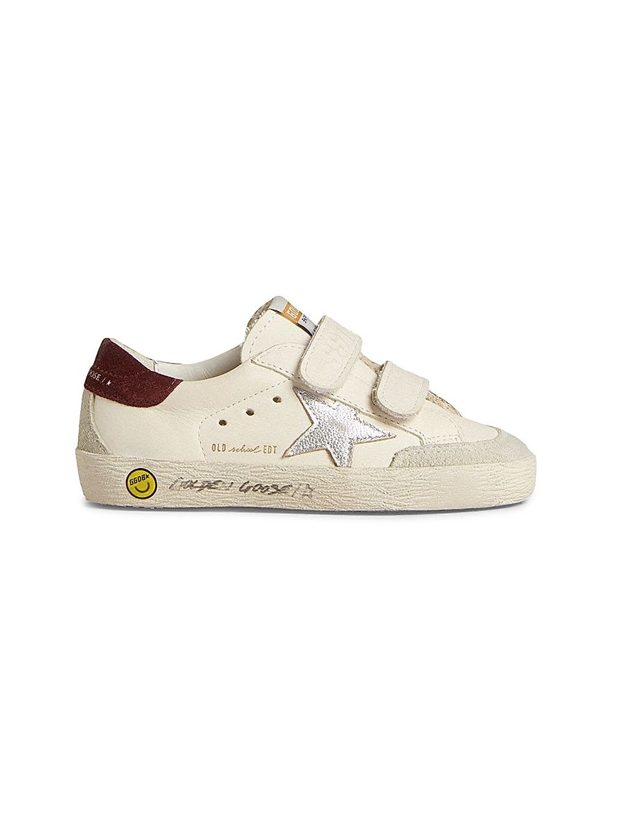 Baby's, Little Kid's & Kid's Old School Leather Sneakers - White Ice Kenya - Size 3 (Child)
