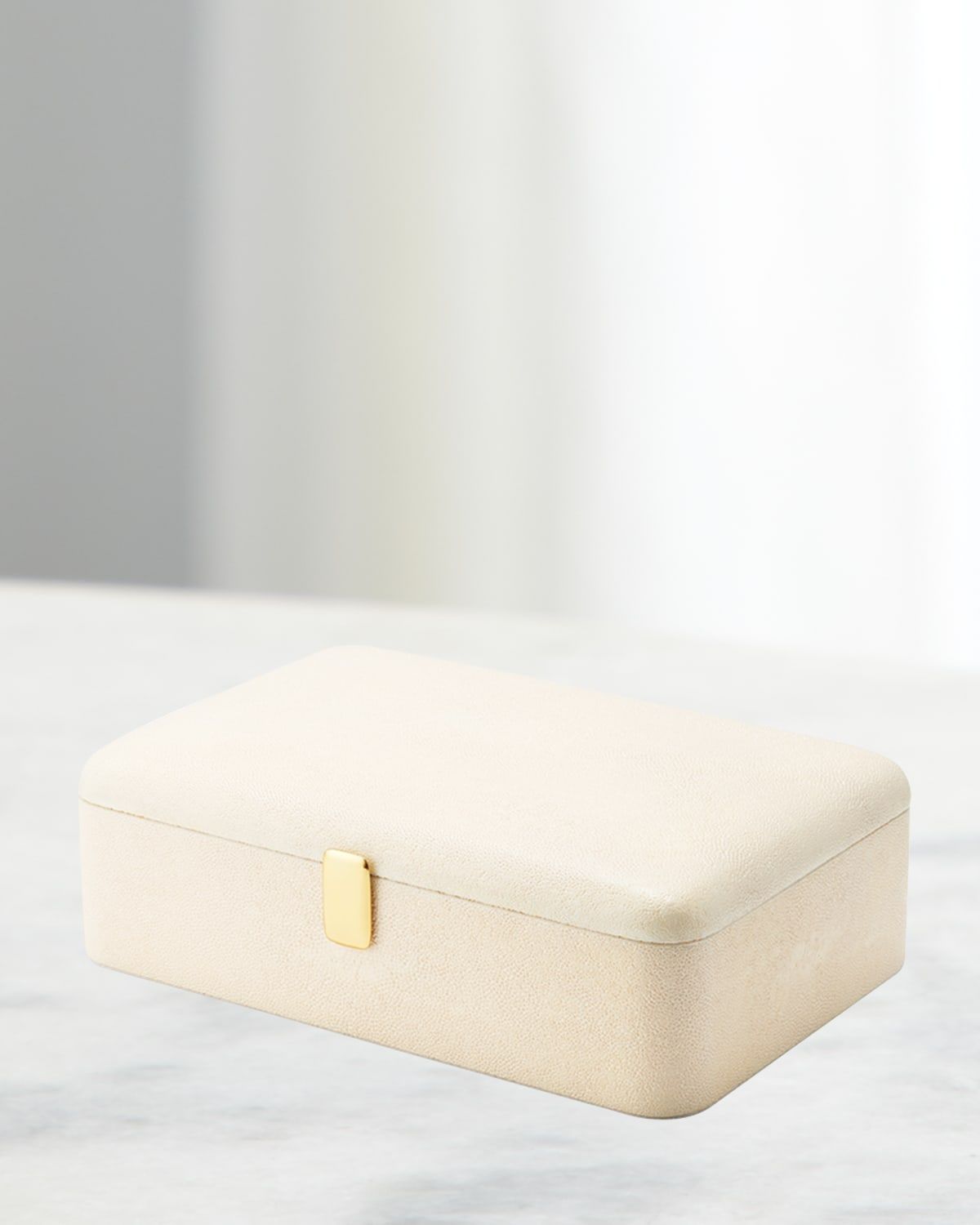 Abella Faux Shagreen Large Jewelry Box