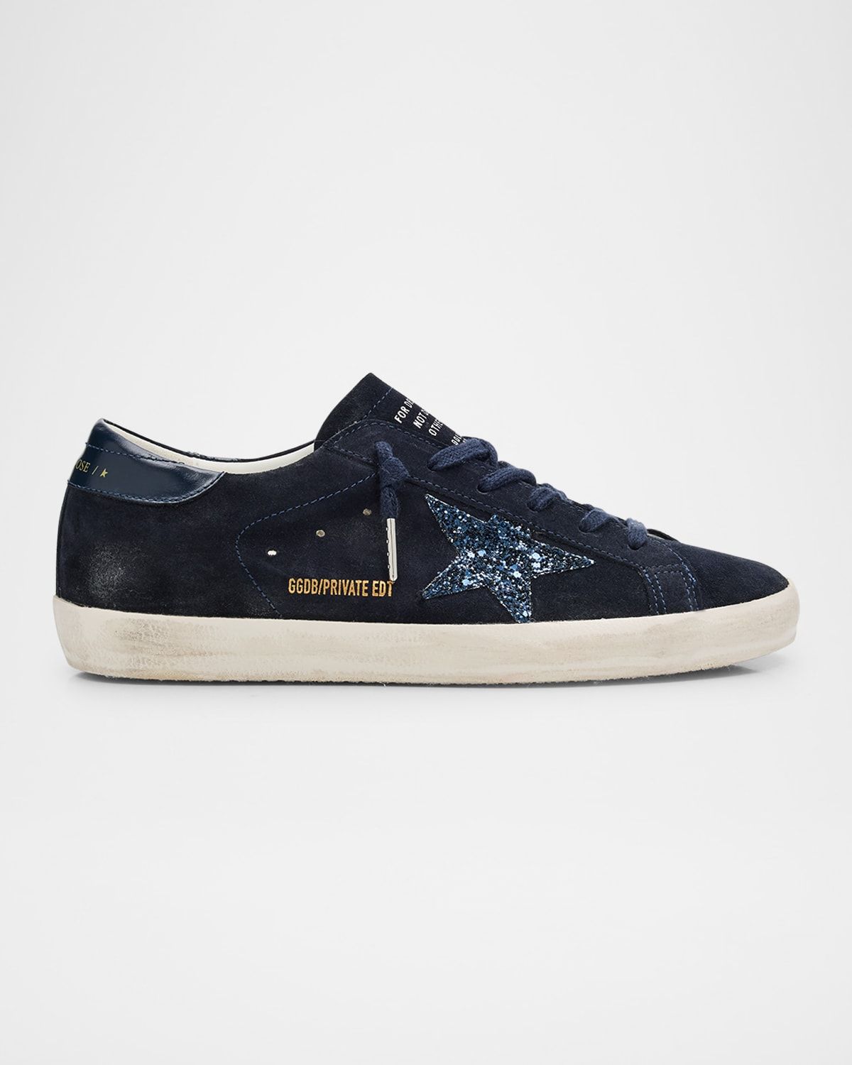 Super-Star Glitter Suede Low-Top Sneakers