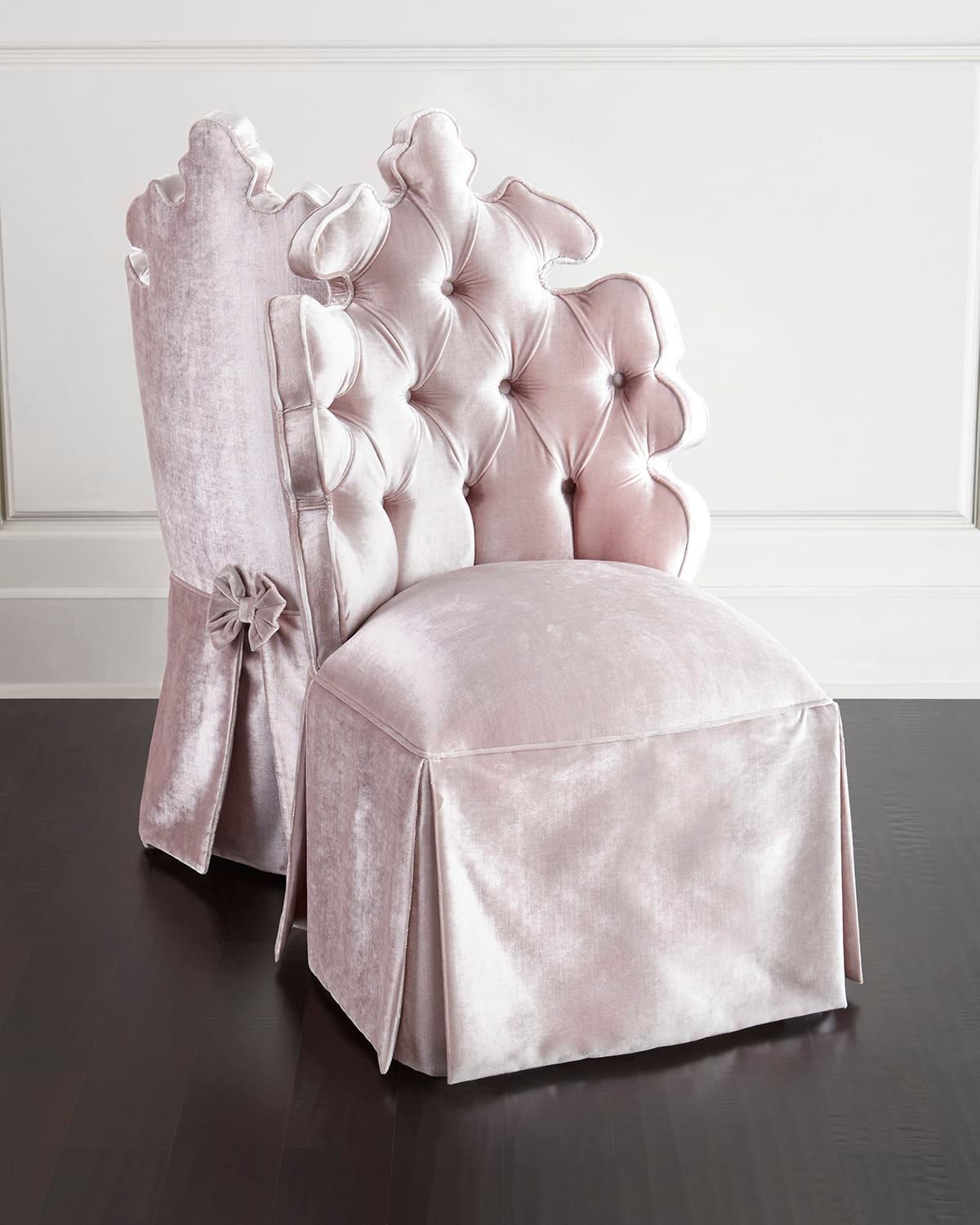 Isabella Blush Vanity Seat