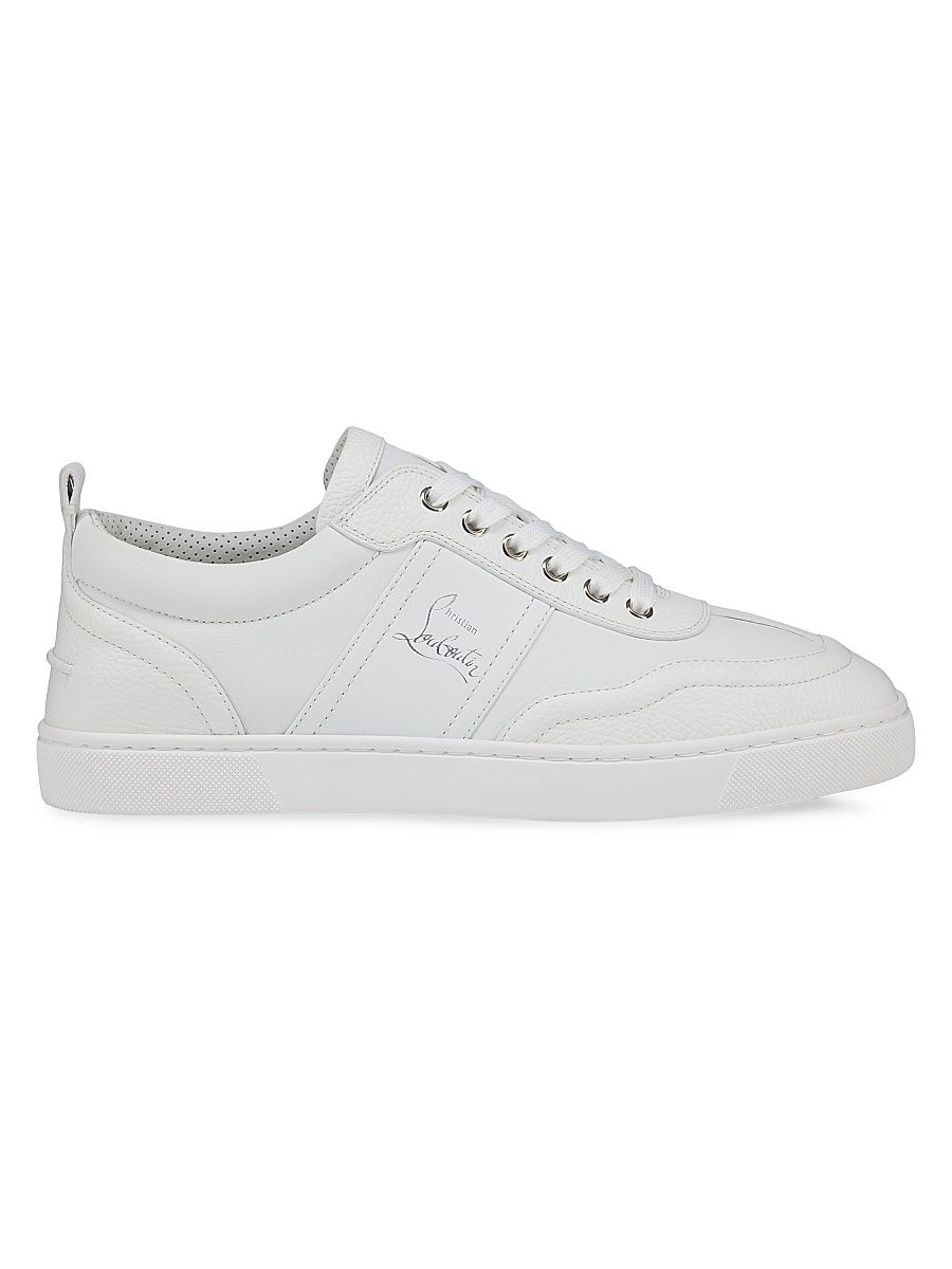 Men's Retero Leather Sneakers - White - Size 9