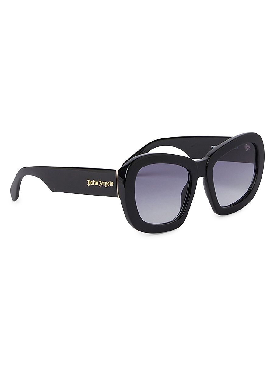 Women's Moon 54MM Round Sunglasses - Black