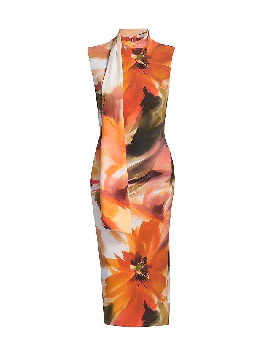 Women's Kayat Print Cocktail Dress - Linda Amber Print - Size 14