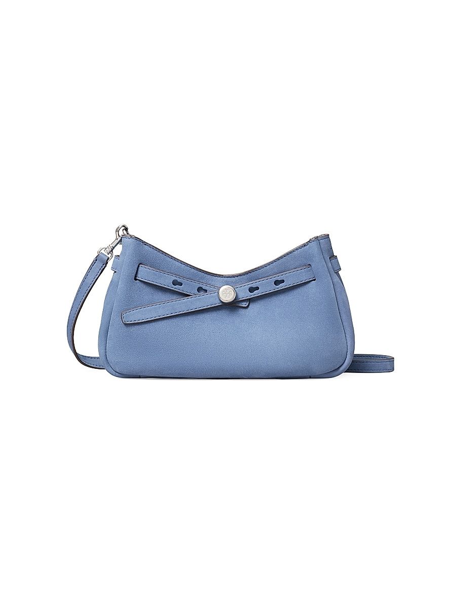 Women's Romy Belted Leather Crossbody Bag - Soft Blue