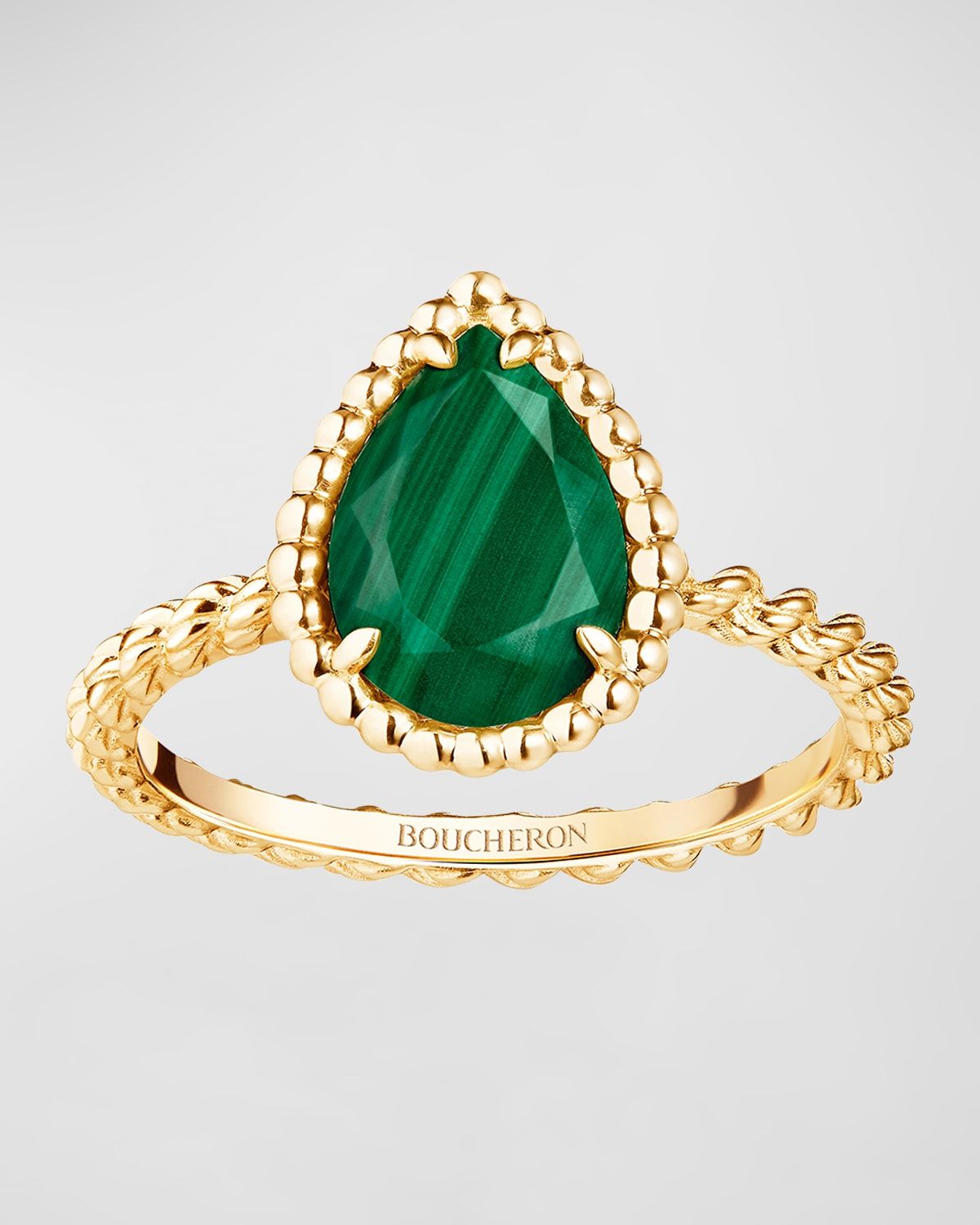 Serpent Boheme 18K Yellow Gold Malachite Ring
