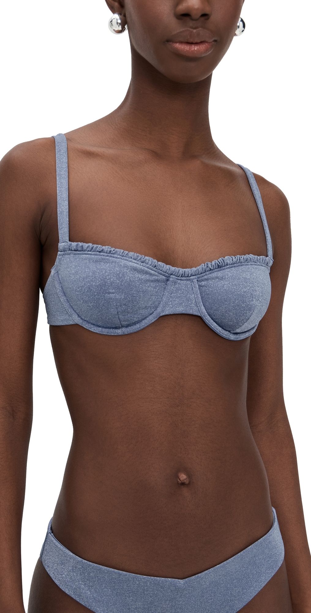 Onia Marilyn Bikini Top Periwinkle S