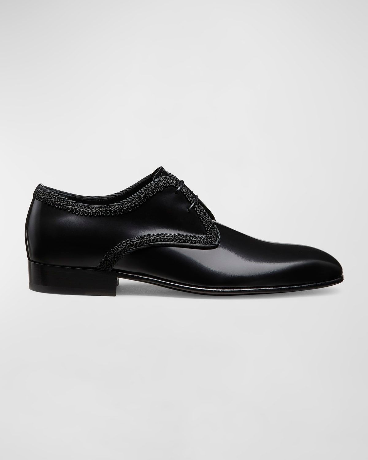 Men & apos;s Alastar Fabric-Trim Leather Derby Shoes