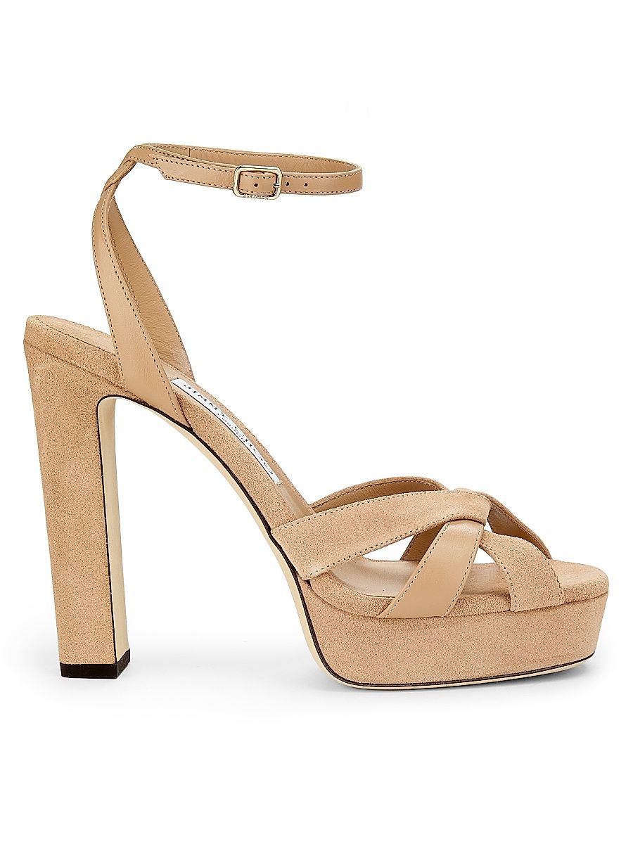 Women's Kove 120MM Suede Platform Sandals - Chai - Size 12