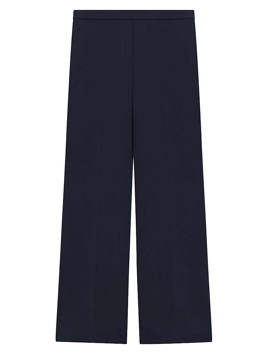 Women's Ankle-Length Wide-Leg Pants - Nocturne Navy - Size 10