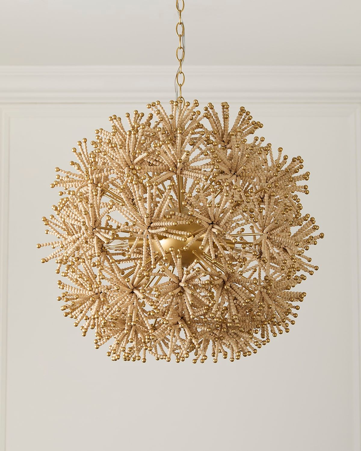 Beaded Flower Burst 28.5" 3-Light Chandelier