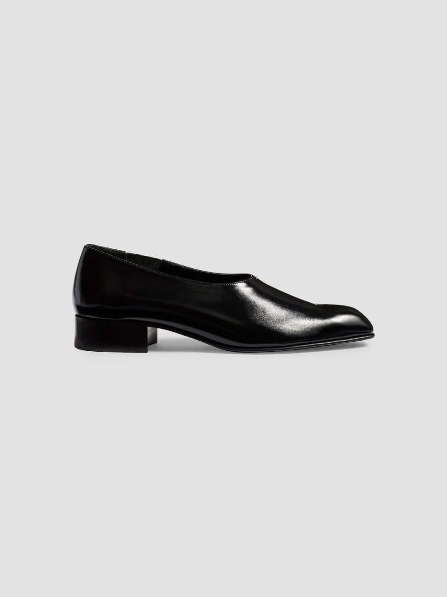 Khaite Women's Colt Leather Loafers - Black - Size 12