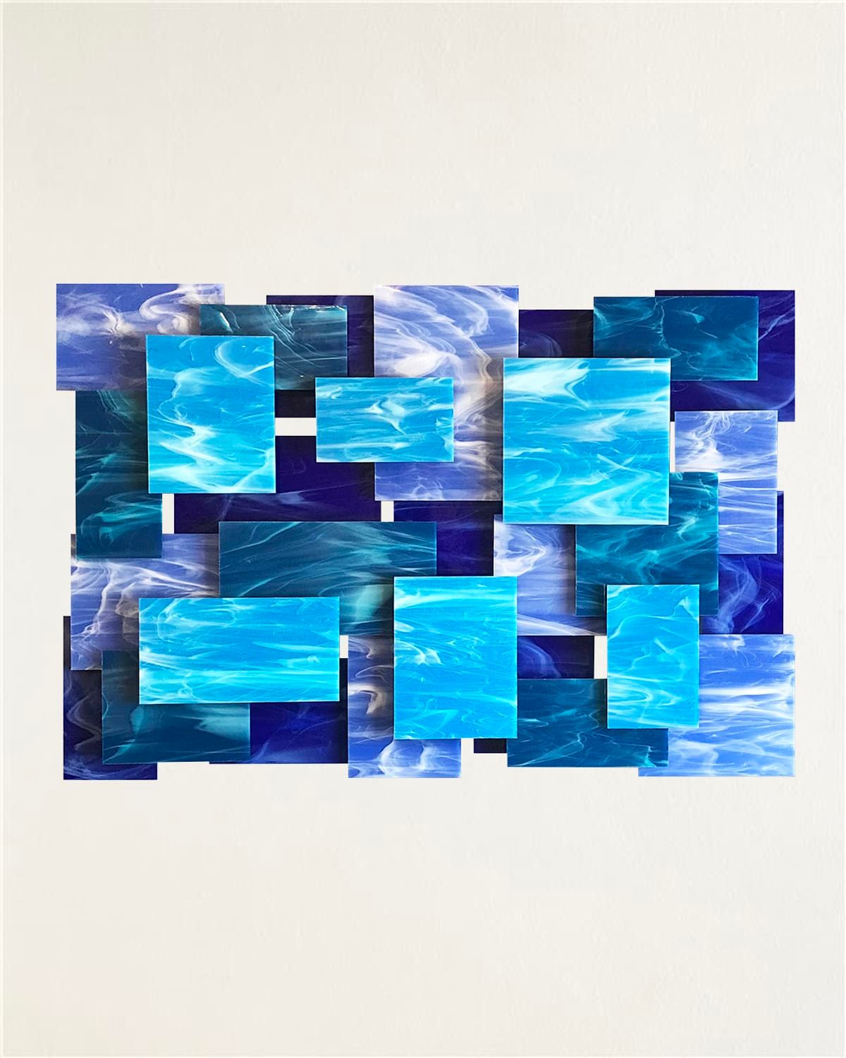 Glass and Metal Wall Sculpture