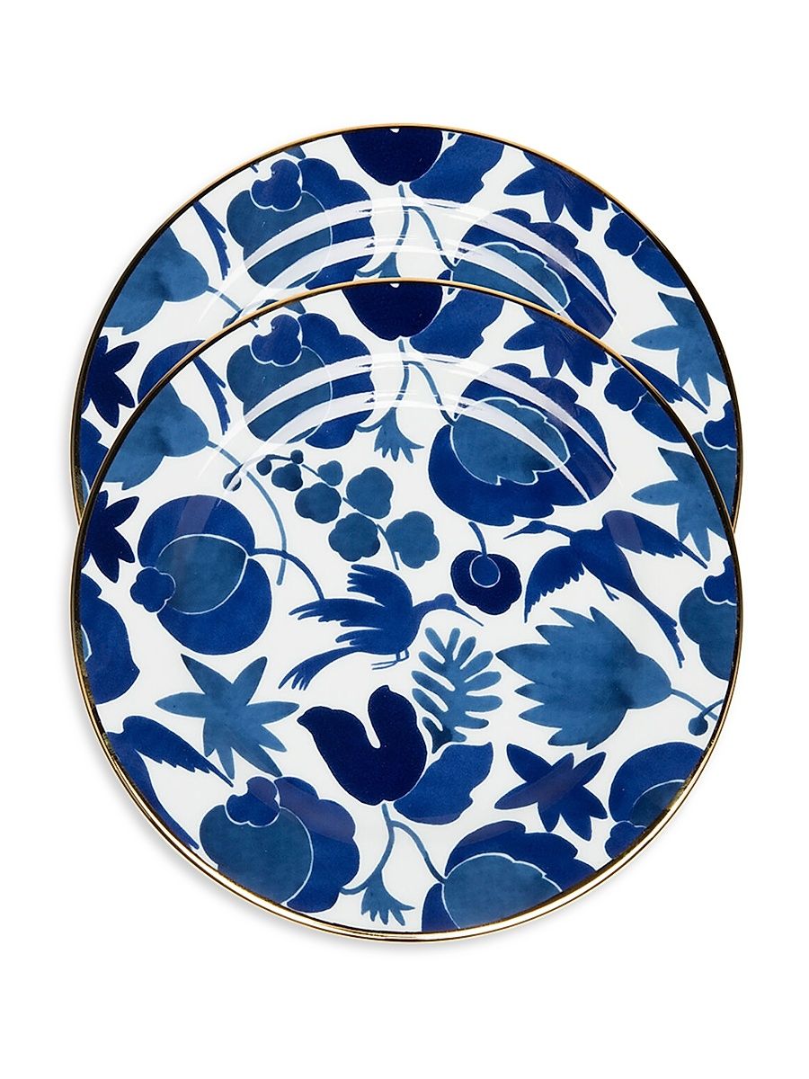 Dessert Plates Set of 2 - Wildbird Blue