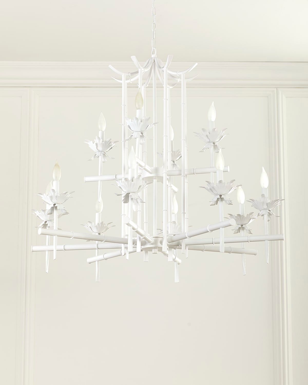 Bamboo 12-Light 2-Tier Chandelier
