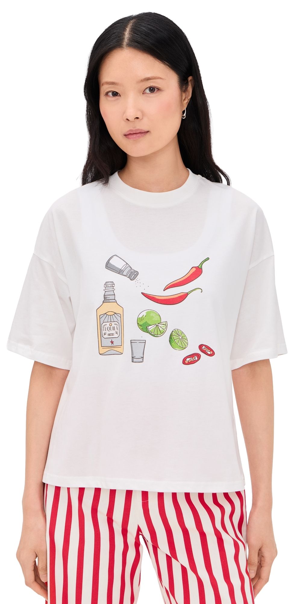 Never Fully Dressed Spicy Margarita Ingredients T-Shirt White L