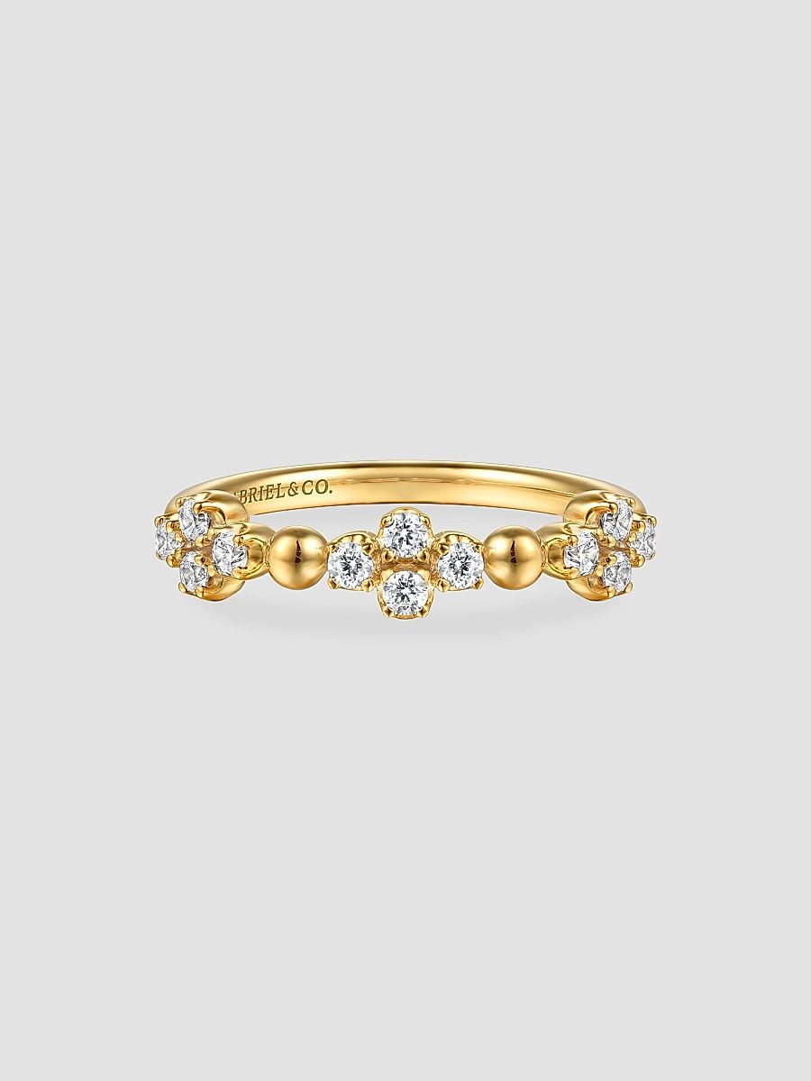 Gabriel & Co Women's Bujukan 14K Yellow Gold & 0.25 TCW Diamond Band Ring - Yellow Gold - Size 6.5