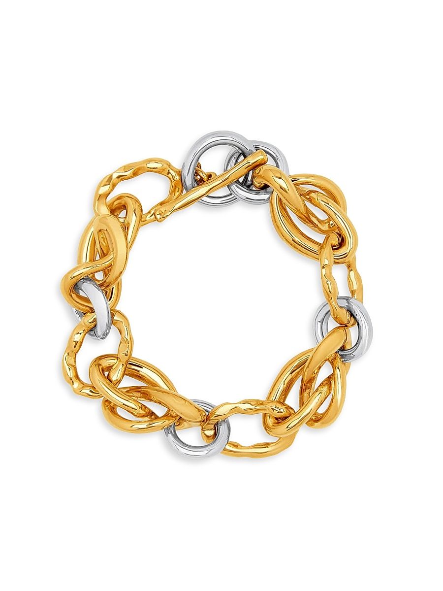 Women's Twisted Knot 24K-Gold-Plated Bracelet - Gold