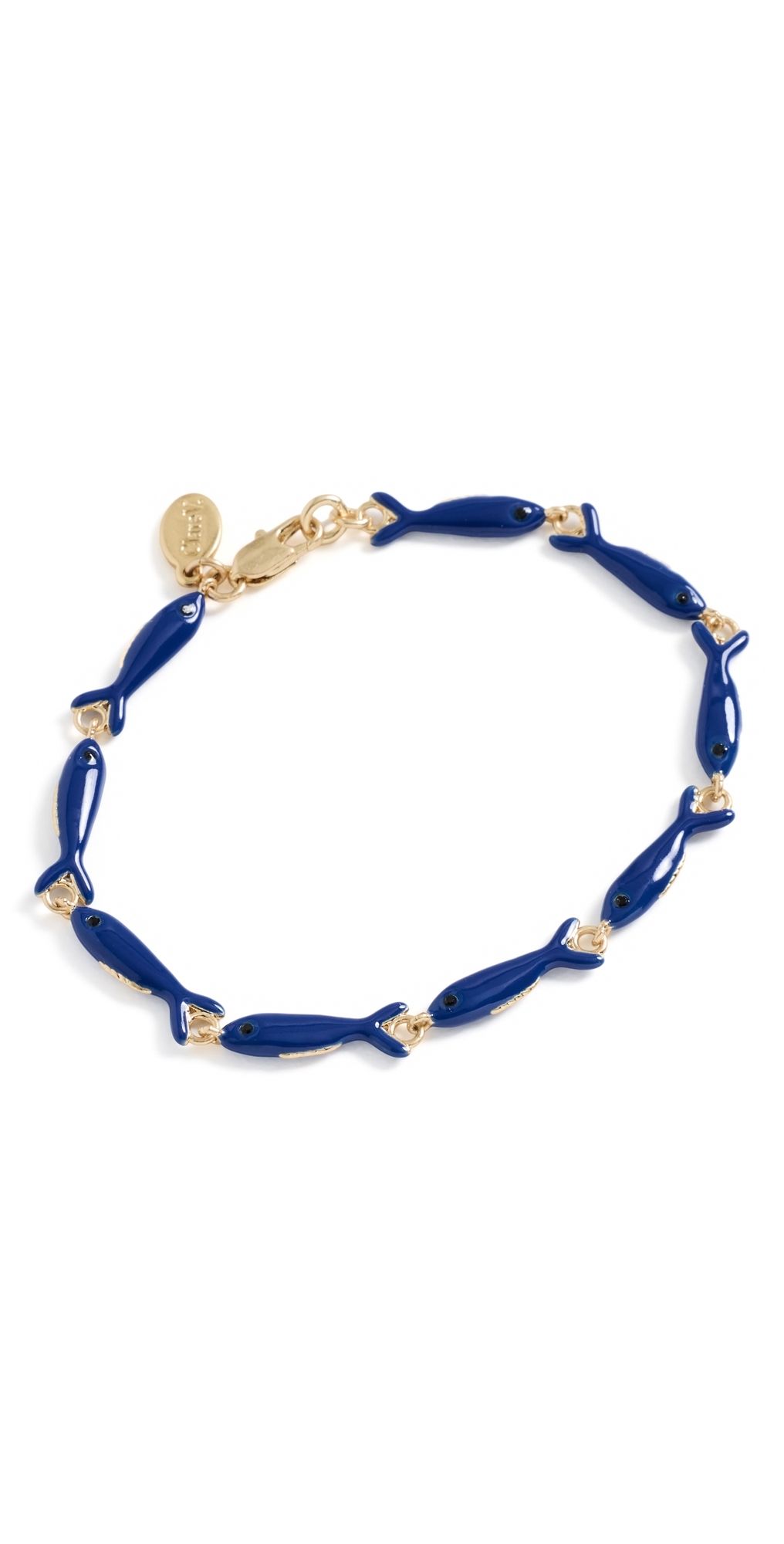 Clare V. Enamel Sardine Bracelet Cobalt One Size