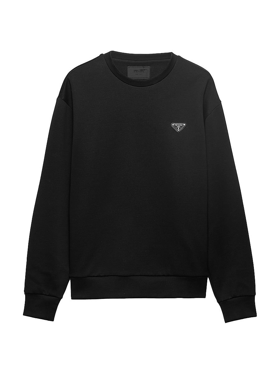 Men's Technical Cotton Sweatshirt - Black - Size Medium