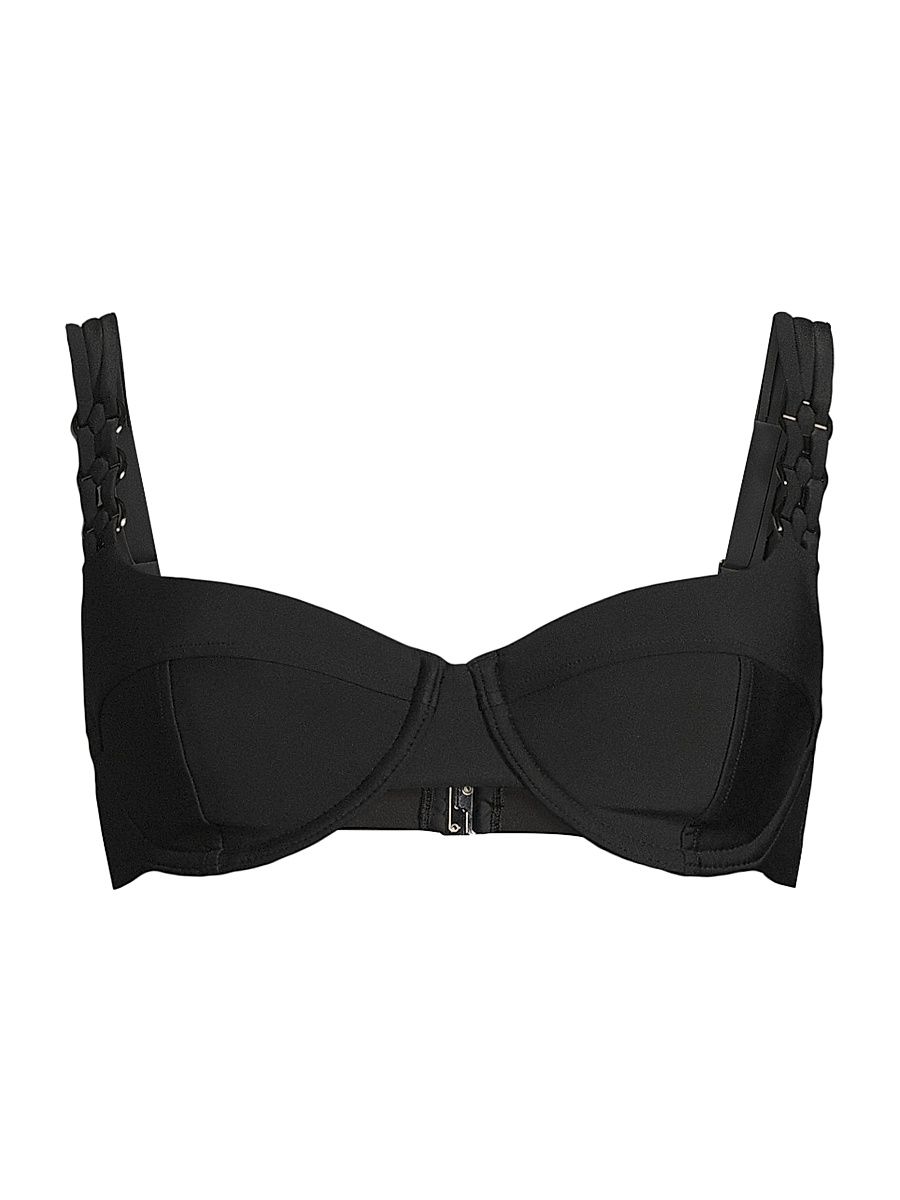 Women's Rafaelle Bikini Top - Black - Size Large