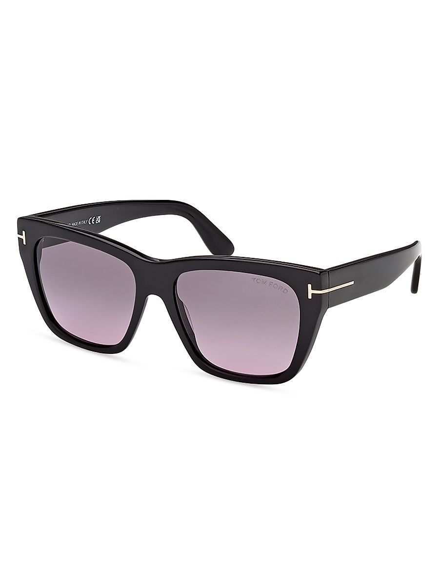 Women's Flynn 55MM Square Sunglasses - Black Purple