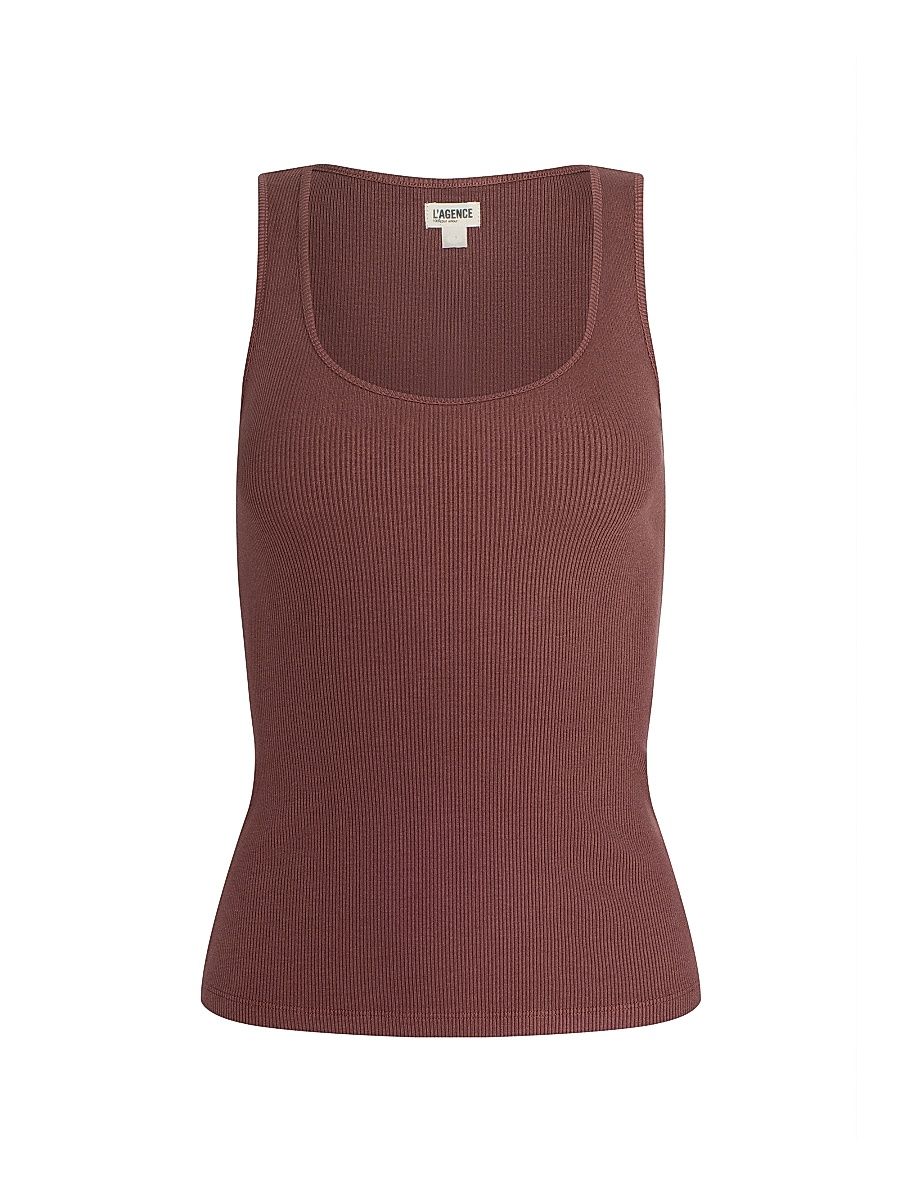 Women's Adira Rib-Knit Tank - Cardamom - Size Large
