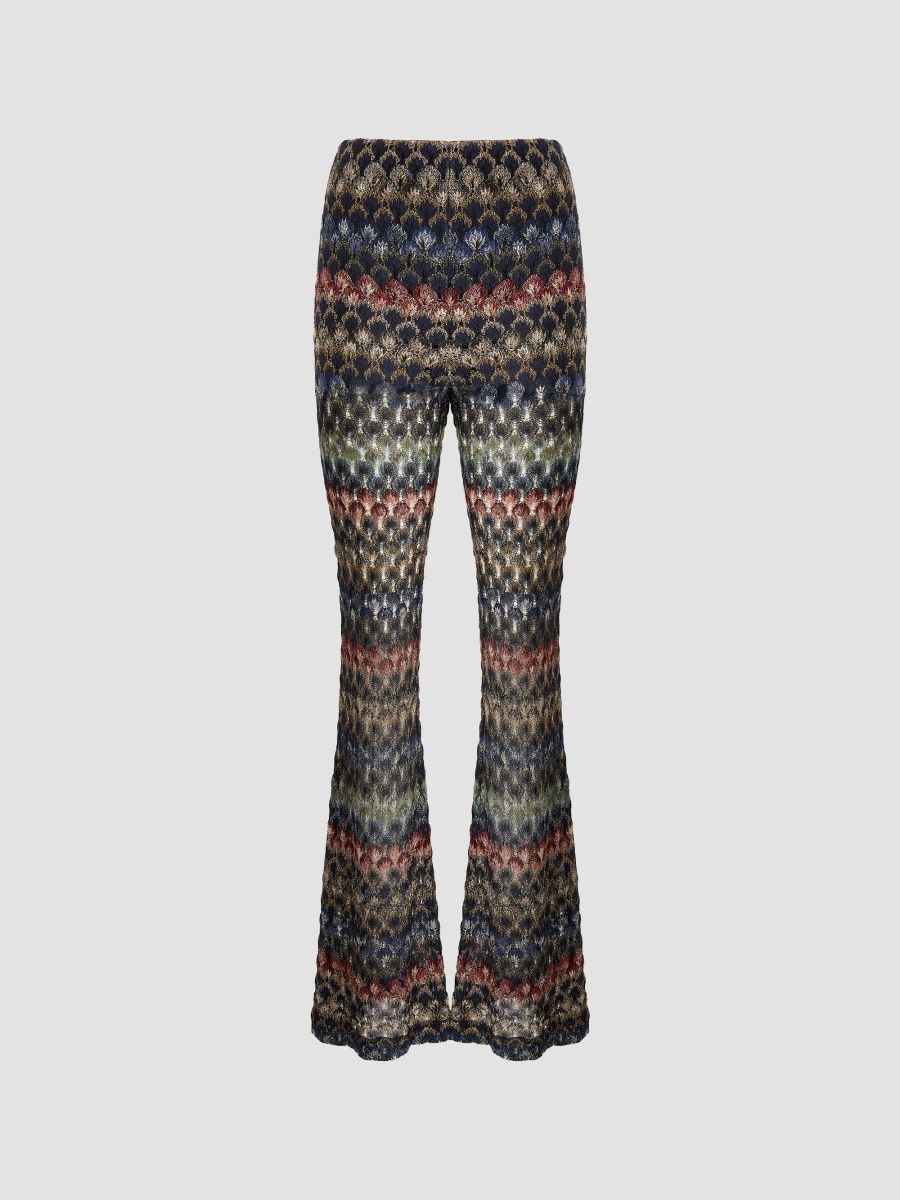 Missoni Women's Scale Pattern Flare Pants - Multicolor - Size 0