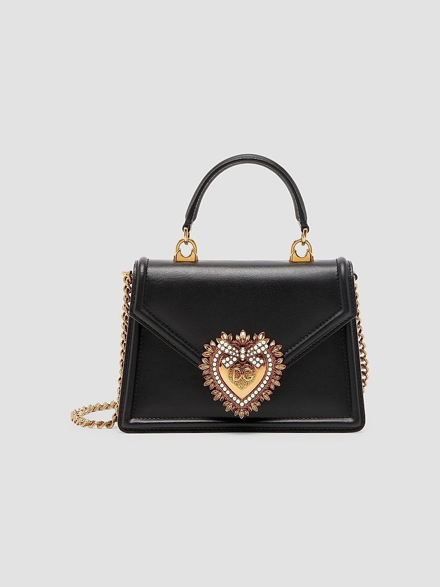 Dolce & Gabbana Women's Devotion Leather Top Handle Bag - Black