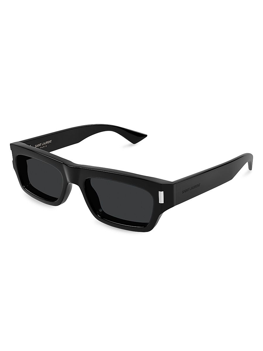 Men's 54MM Rectangular Sunglasses - Black