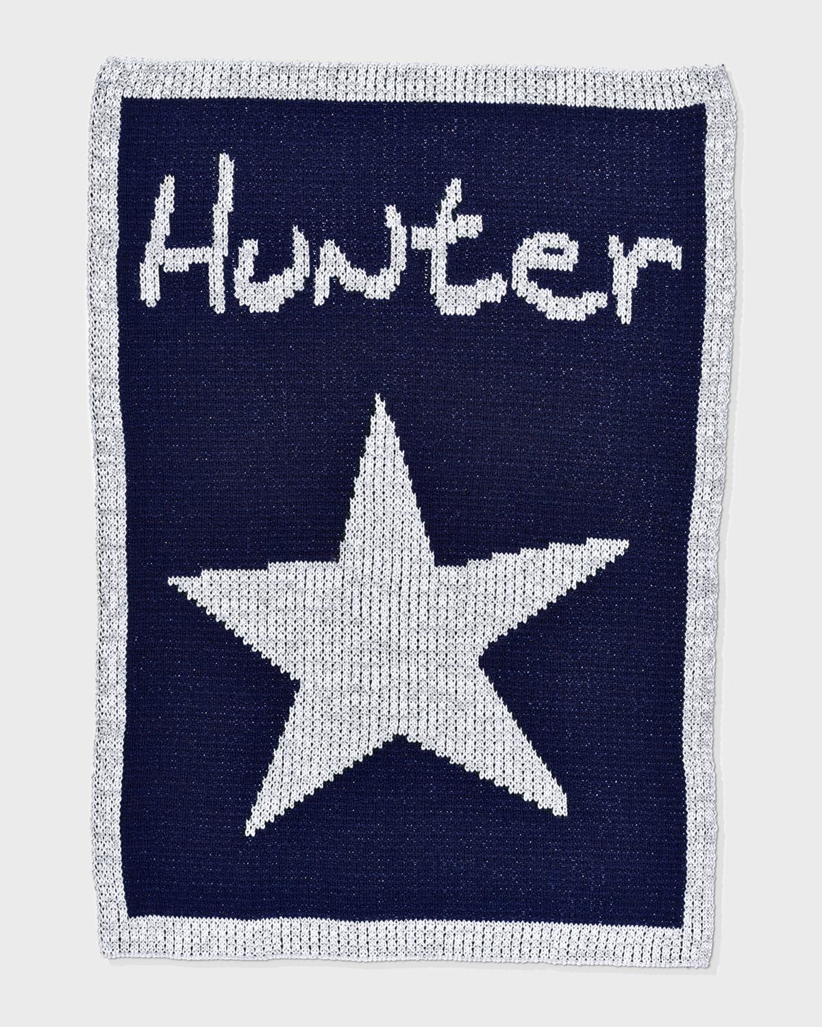 Single Star Metallic Crib Blanket, Personalized
