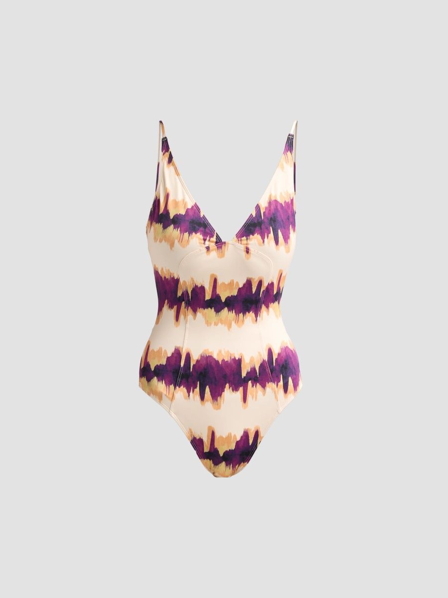 Ulla Johnson Women's Alba Deep V One-Piece Swimsuit - Quarry - Size Large