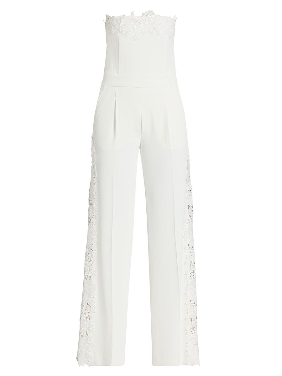 Women's Ebony Lace Combo Jumpsuit - White - Size 2