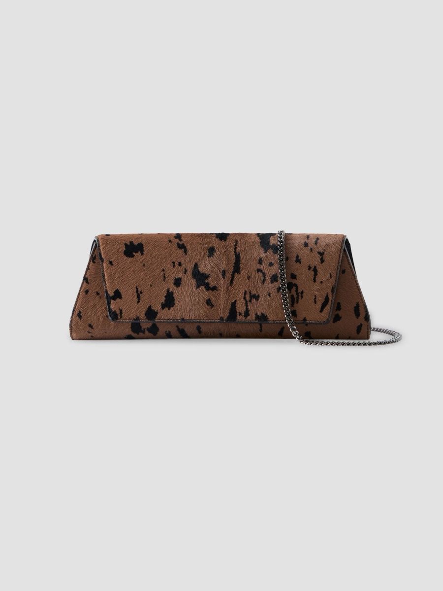 Akris Women's Anouk Apaloosa-Print Calf Hair & Leather Clutch - Appaloose Spotted